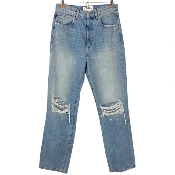 SLVRLAKE Jeans Waist 29 Womens 8 London Long Time Coming NWT Straight Denim New - Picture 2 of 16